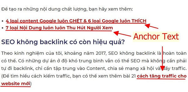 anchor text