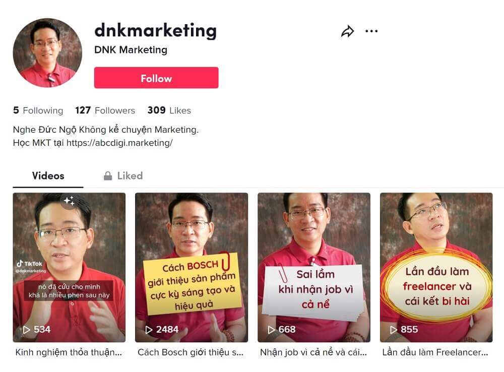 kenh tiktok dnk marketing 2