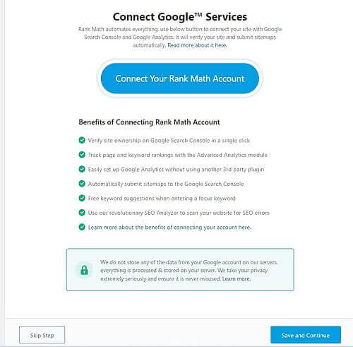 Connect Your Rank Math Account
