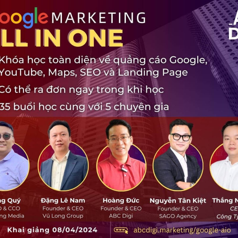Khóa học Google Marketing All in One 2024