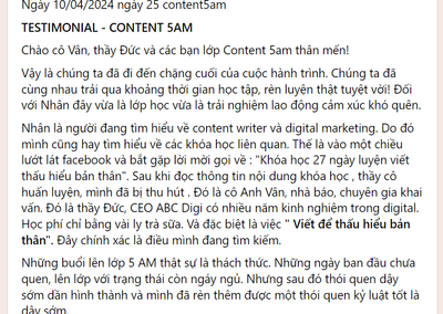 feedback testimonials khoa hoc content 5am abcdigi marketing 2 1