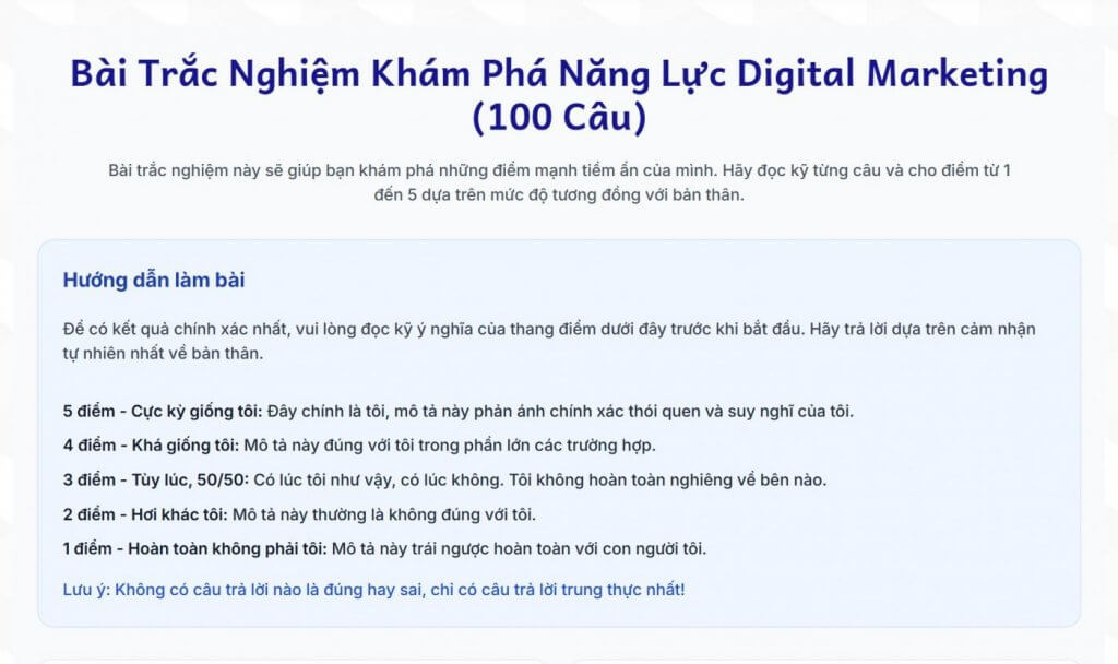 abcdigi trac nghiem huong nghiep digital marketing 100 cau