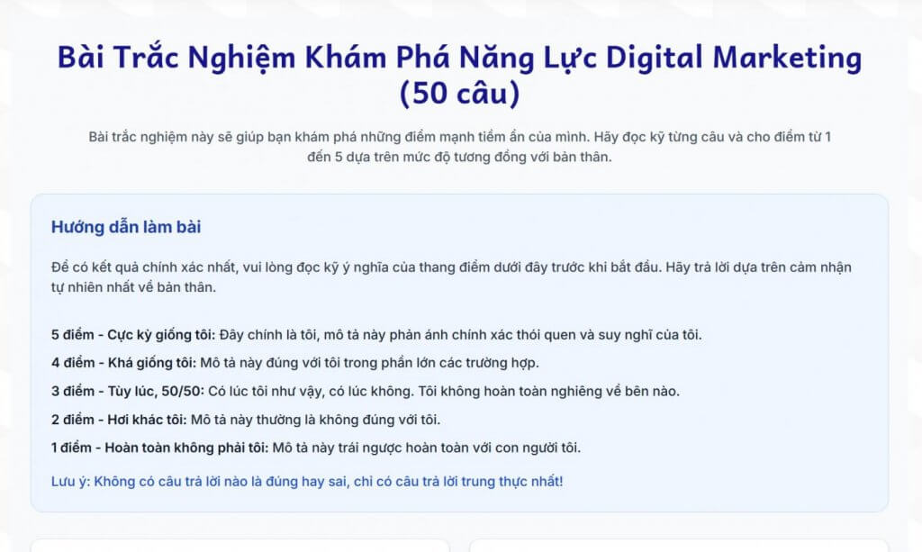 abcdigi trac nghiem huong nghiep digital marketing 50 cau