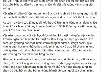 Hình ảnh Khóa học Content 5AM: Know Yourself - Write Your Life 57 content 5 am khoa 11 testimonials abc digi 2